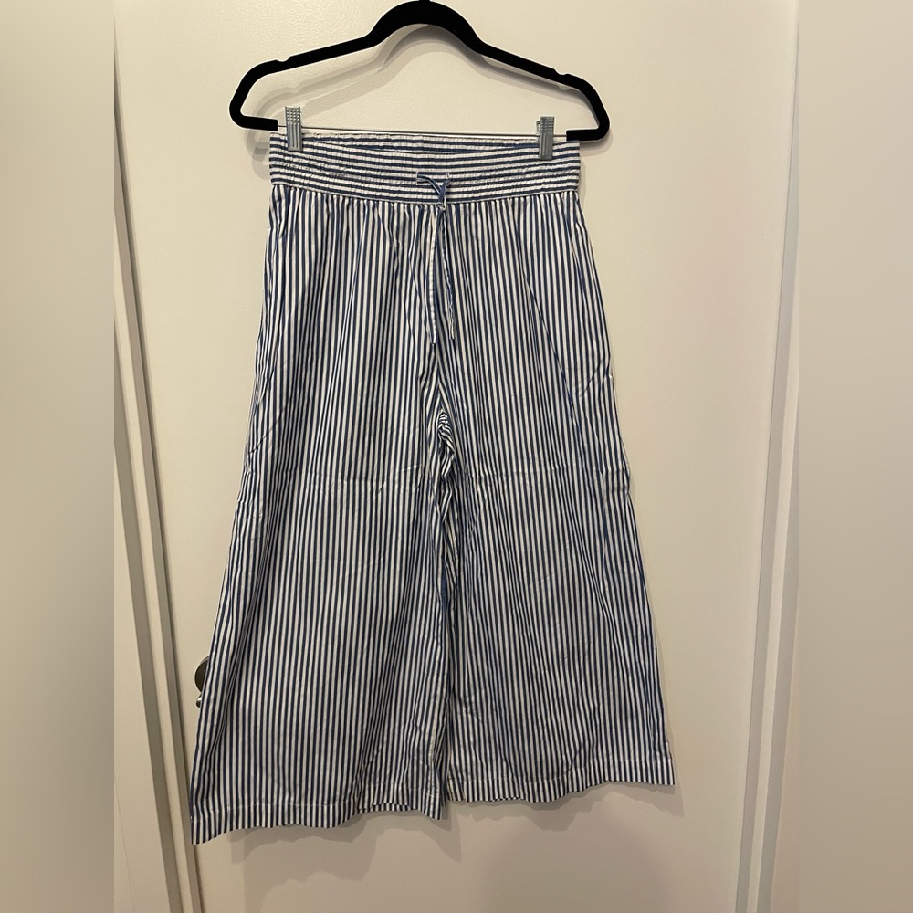 Weekend Max Mara Pinstripe Poplin Cropped Pant